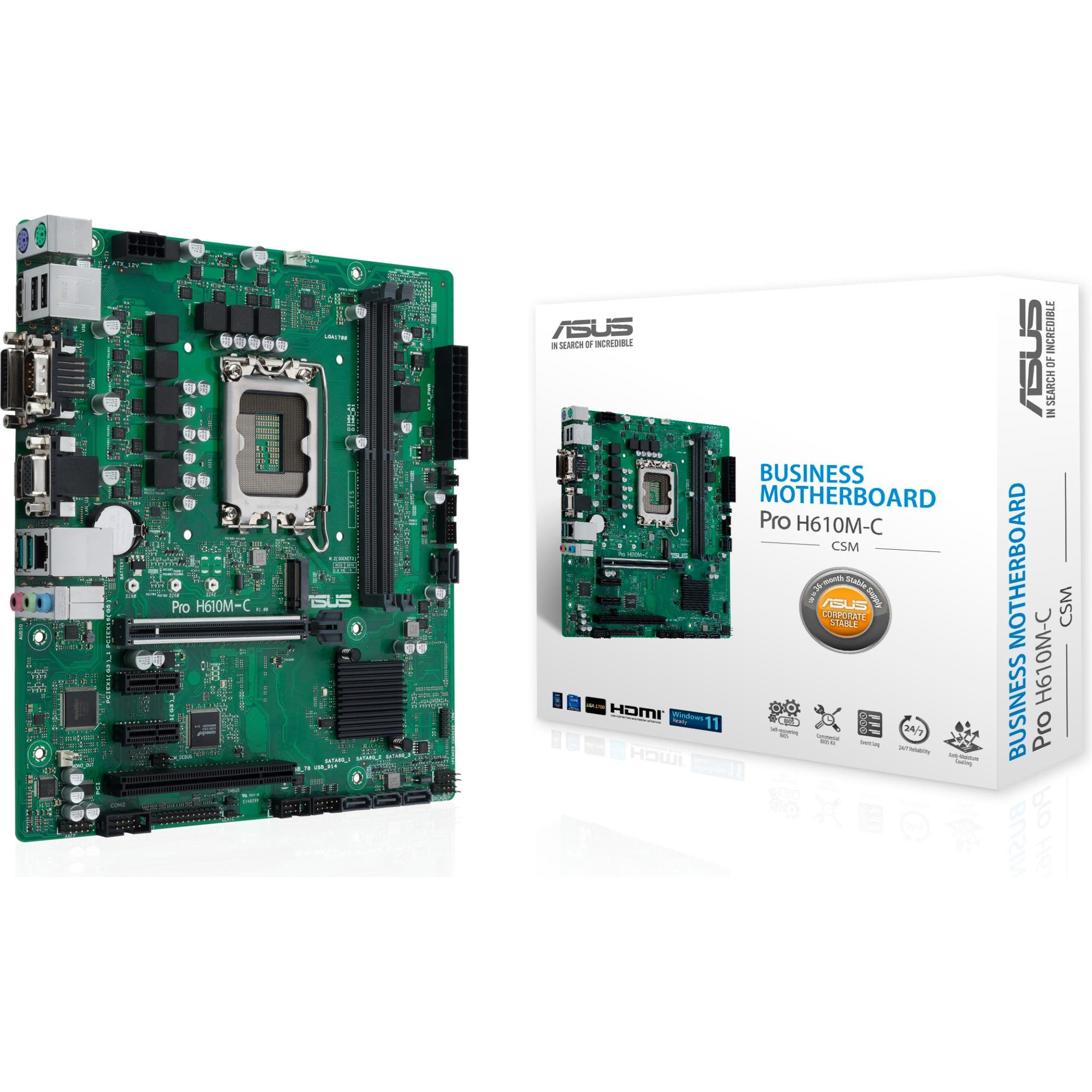 ASUS Pro H610M-C-CSM (LGA 1700, Intel H610, mATX), Mainboard