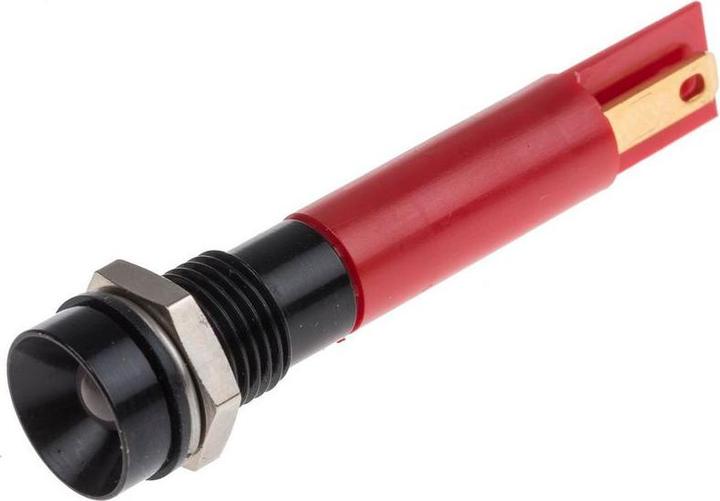 Produktbild RS PRO LED rot 24Vac/dc 8mm schwarz innen