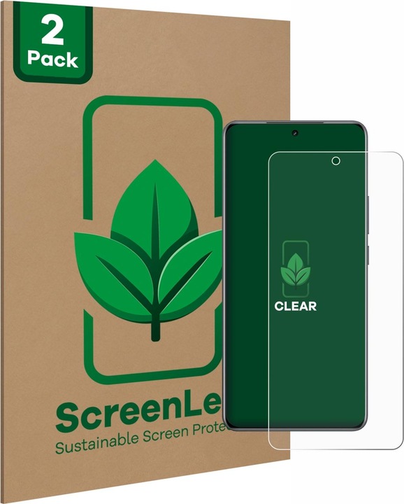 Actual product image ScreenLeaf Screen Protector sustainable Screen Protection, clear, anti-scratch (2 Piece, Oppo Neo 7)