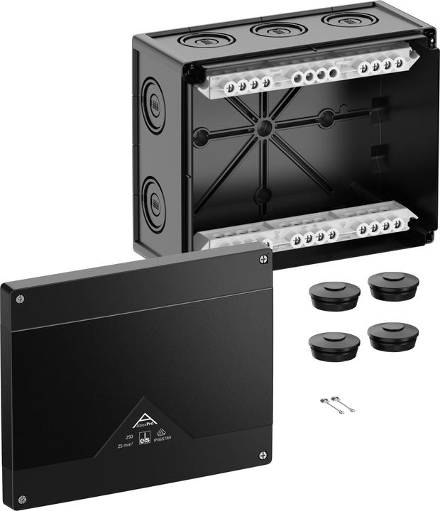 Spelsberg 42502001 Junction box (L x W x H) 202 x 252 x 120mm Black IP66, IP67, IP69 1pc.