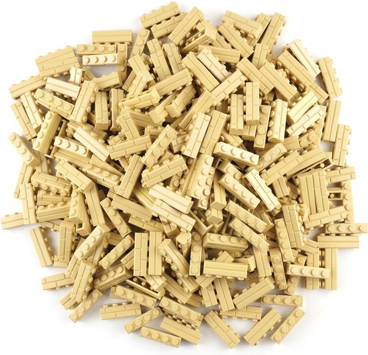 Produktbild LEGO 1x4 Mauersteine Beige - 100 Stück (15533, LEGO Zubehör)