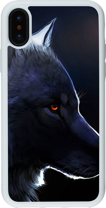 Produktbild PhoneLook Hülle Silikon weiss Wolf Shape (Apple iPhone XS, Apple iPhone X)
