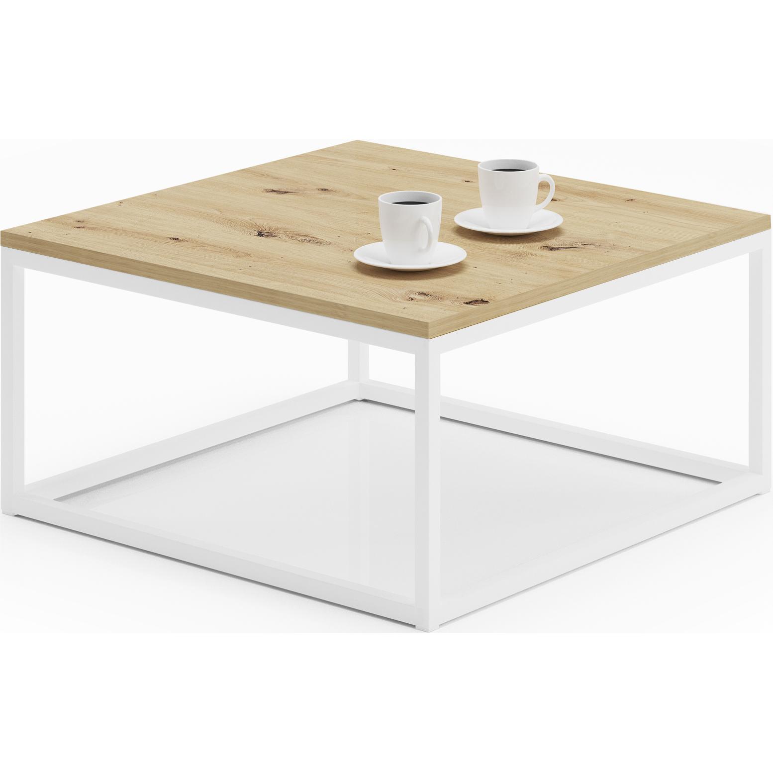 ADRK Furniture, Couchtisch + Beistelltisch, Belten (65 x 65 x 33 cm)