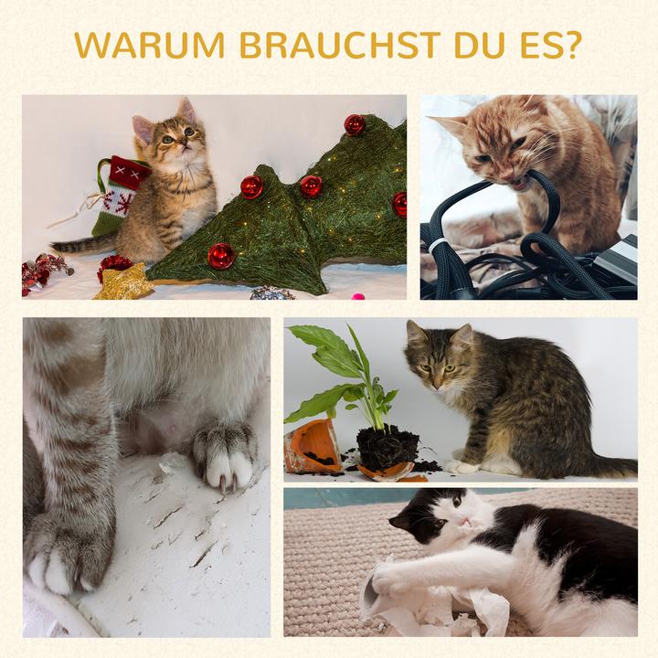 Produktbild PawHut Kratzbaum mit Kissen und 4 Ebenen (170 cm, Schwarz)