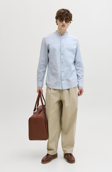 Actual product image Jack & Jones Jjesummer Linen Blend Band Shirt L/S Sn (XL)