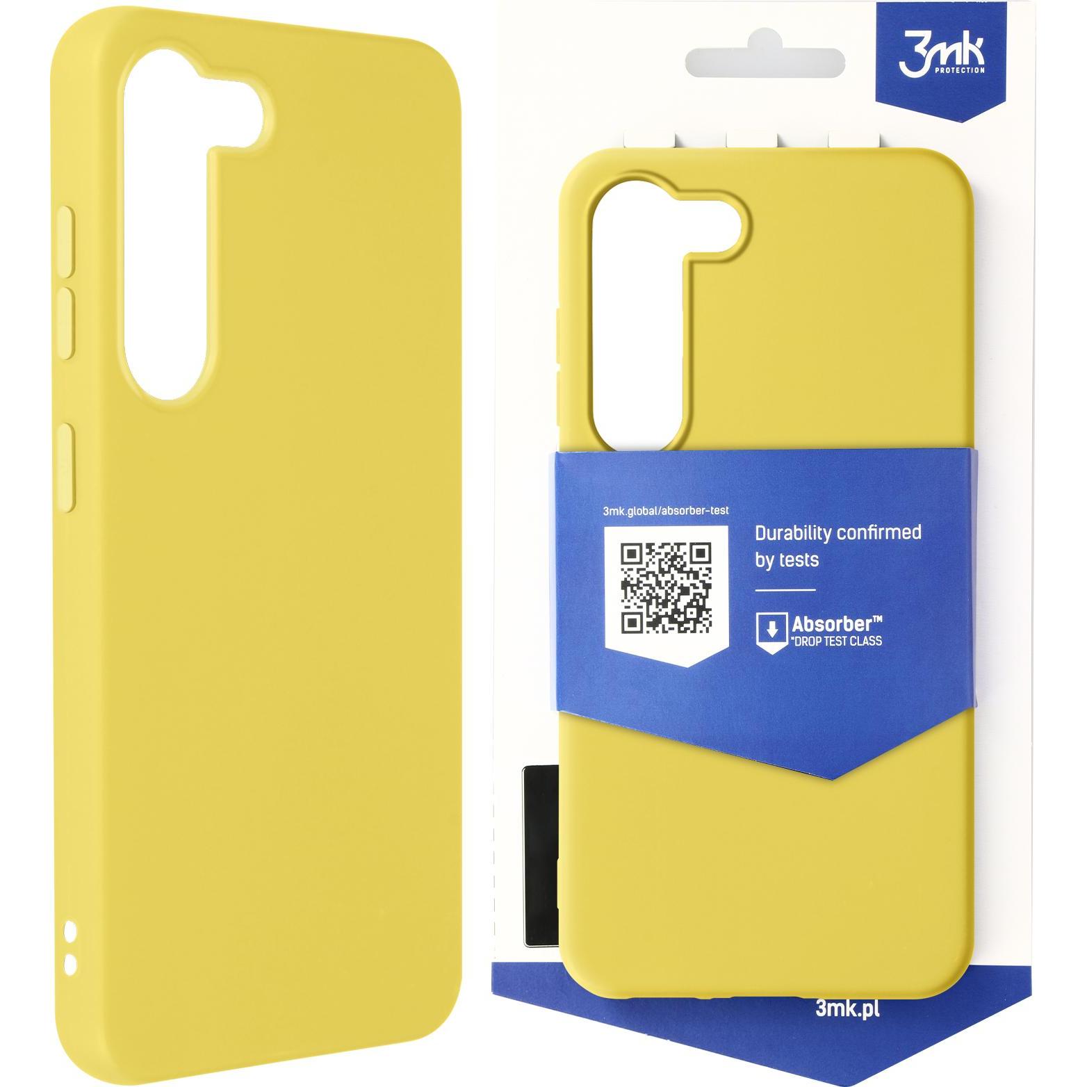 Thumbnail - 3MK Matt Case Soft Touch Silikonhülle Series (Samsung Galaxy S23), Smartphone Hülle, Gelb