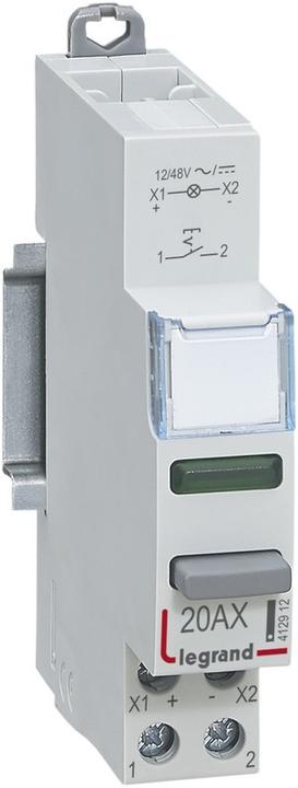 Produktbild Legrand KNOPFSCHALTER EINZELBISTABEL MIT LAMPE LE-412915 1X NC 20 A