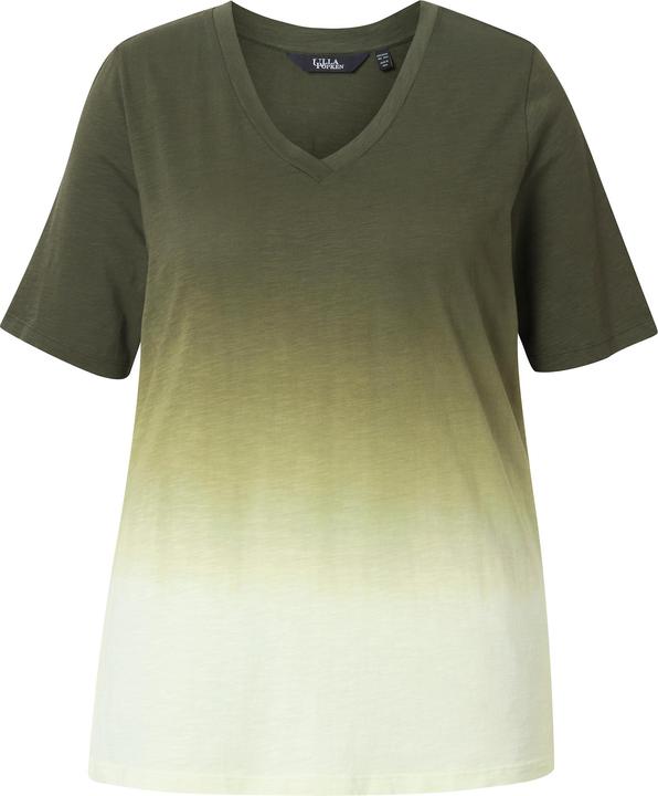 Immagine prodotto Ulla Popken T-shirt classica con gradiente di colore, scollo a V e mezze maniche (46, 48)