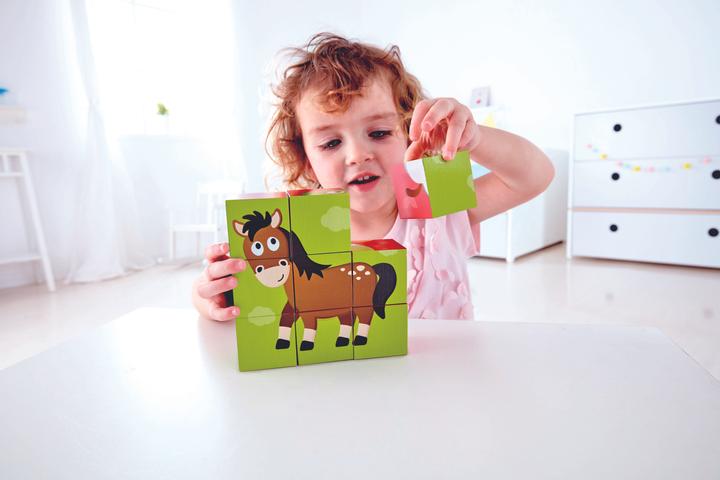 Produktbild Hape Blockpuzzle Bauernhof (9 Teile)