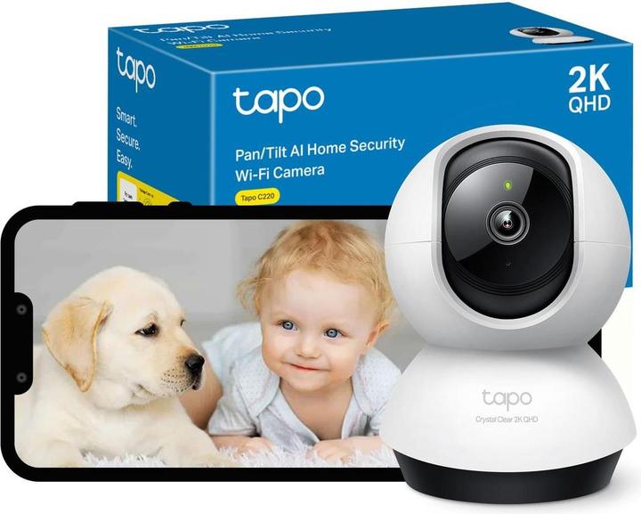 Actual product image TP-Link Tapo C220 4MP 360° WLAN camera MicroSD (2560 x 1440 Pixels)