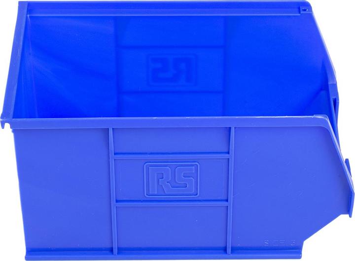 Actual product image RS PRO Blue polyprop storage bin,150x240x130mm