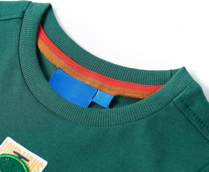 Produktbild vidaXL Kinder-Langarmshirt Grün 104,Material: 100 (104)