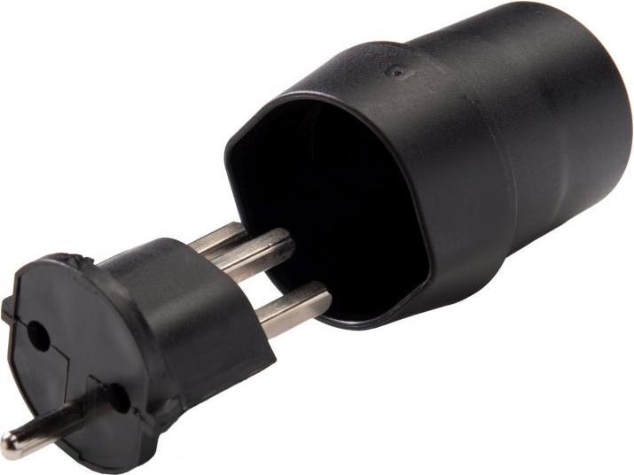 Produktbild Elbro Übergangsstecker 23/Schuko-CH schwarz