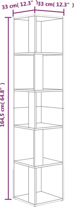 Image du produit vidaXL Eckschrank (33 x 33 x 164.50 cm)