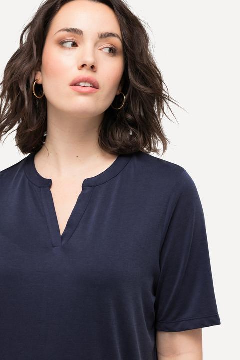Produktbild Ulla Popken T-Shirt, Tunika-Ausschnitt, Halbarm, Modalmix (42, 44)