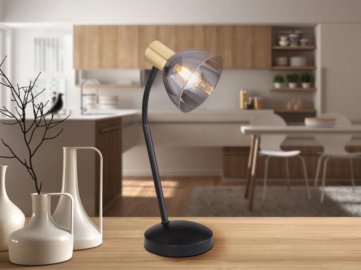 Produktbild Globo Tischleuchte Jay schwarz 1xE14 (E14)