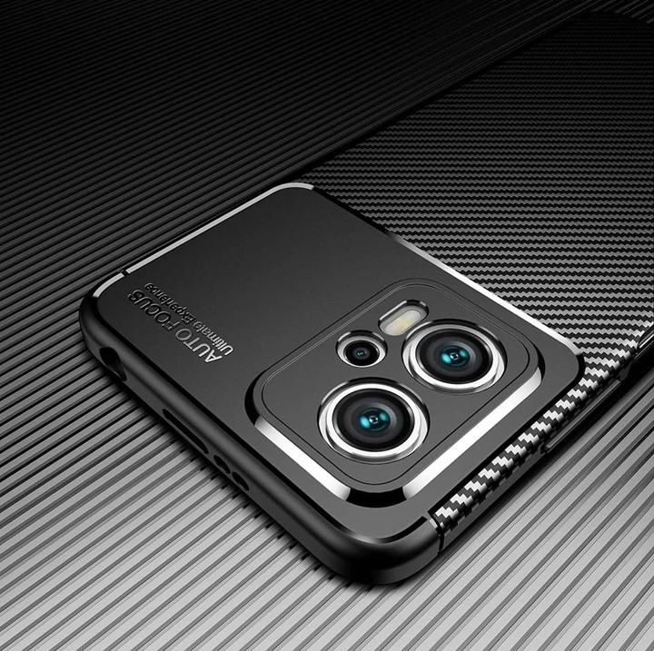 Actual product image Screenguard Xiaomi Poco X4 GT Hull Carbon Design TPU Case (Xiaomi Poco X4 GT)