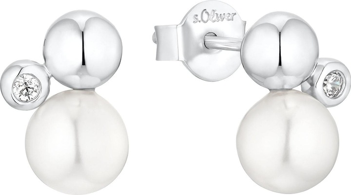 S.Oliver Ohrschmuck für Damen, 925 Sterling Silber, Zirkonia synth. (925er Silber)