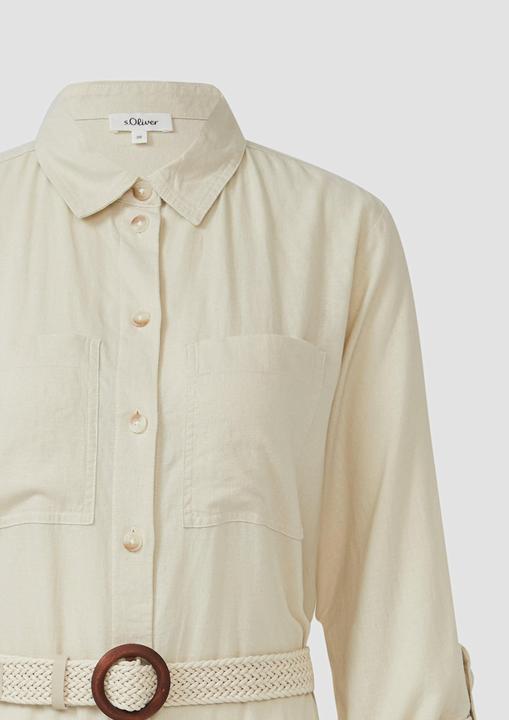 Produktbild S.Oliver Kleid Hemdblusenkleid im Relaxed Fit mit geflochtenem Gürtel (38)