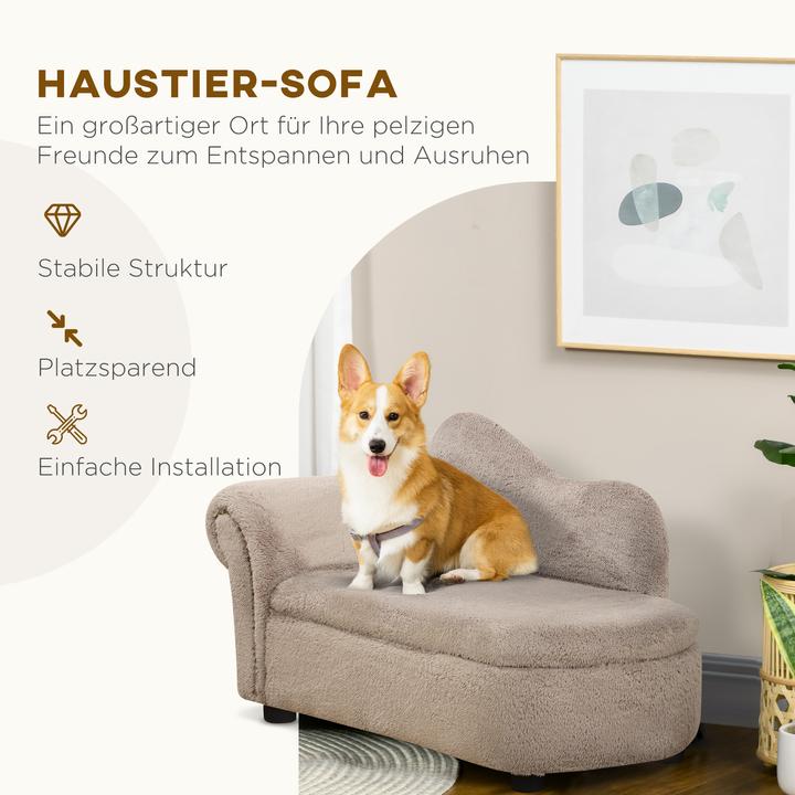Produktbild PawHut Hundesofa mit erhöhtem Design (Katze, Hund)