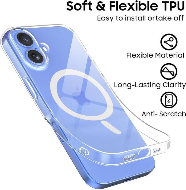 Produktbild Tech-Protect Etui FlexAir MagSafe na iPhone 16 - przezroczyste (Apple iPhone 16)