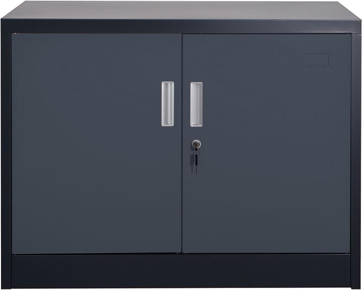 Produktbild Jet-Line Aktenschrank KIEW dunkelgrau-anthrazit knock-down 90x40x90cm (90 x 40 x 90 cm)