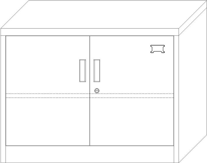 Produktbild Jet-Line Aktenschrank SARATOW dunkelgrau (90 x 40 x 68 cm)