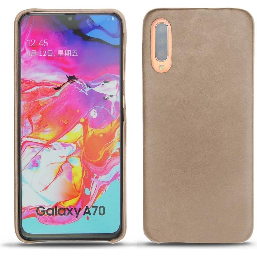 Noreve Lederschutzhülle (Samsung Galaxy A70), Smartphone Hülle, Beige