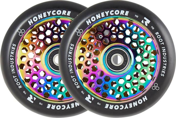 Immagine prodotto Root Industries Root Honeycore Black 110mm Pro Scooter Wheels Neochrome