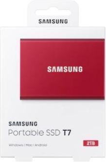 Produktbild Samsung External Hard Drive SSD | | T7 | 2TB | USB 3.2 | Write Speed 1000 MBytes / sec | Read Speed (2 TB)