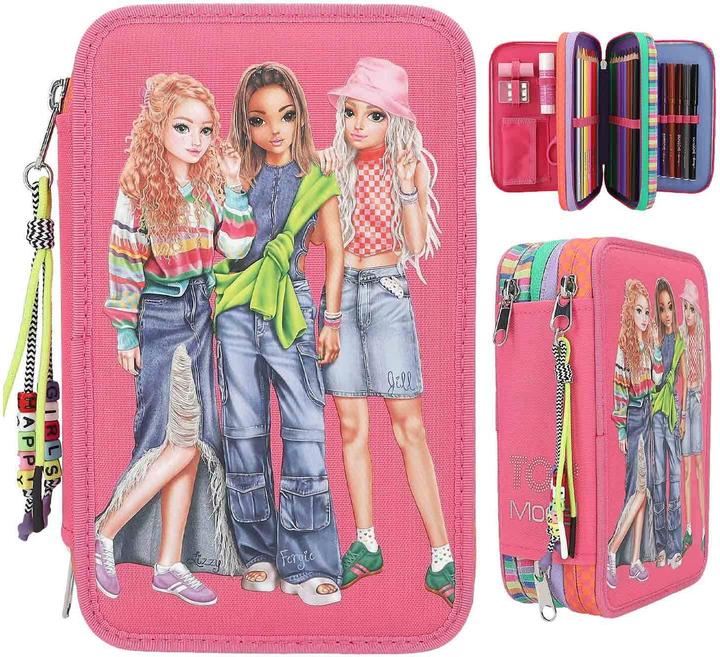 Image du produit Depesche TOPModel 3-Fach Federtasche JOY inkl. Stifte