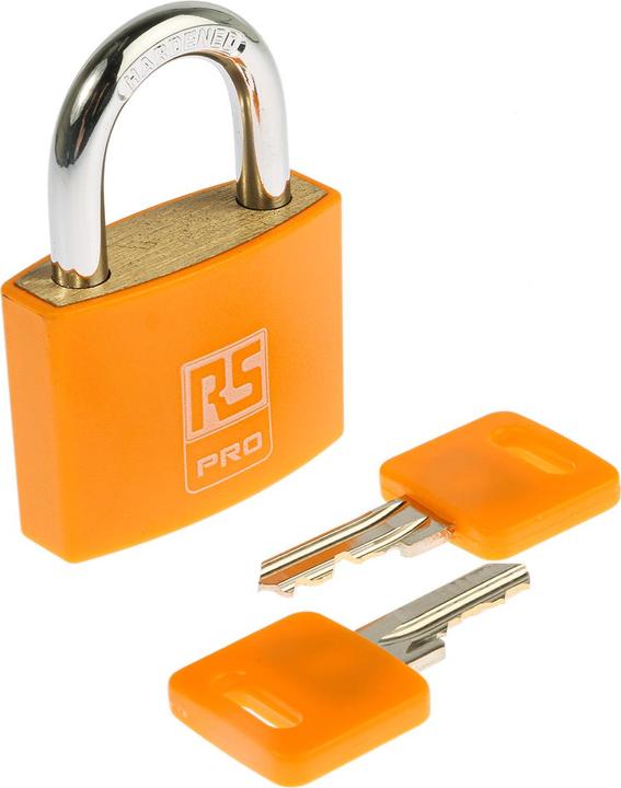 Produktbild RS PRO Orange Plastic Coated Brass Padlock