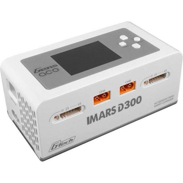 Gens Ace IMARS D300 G-Tech Channel AC/DC 300W/700W RC Battery Charger-EU White
