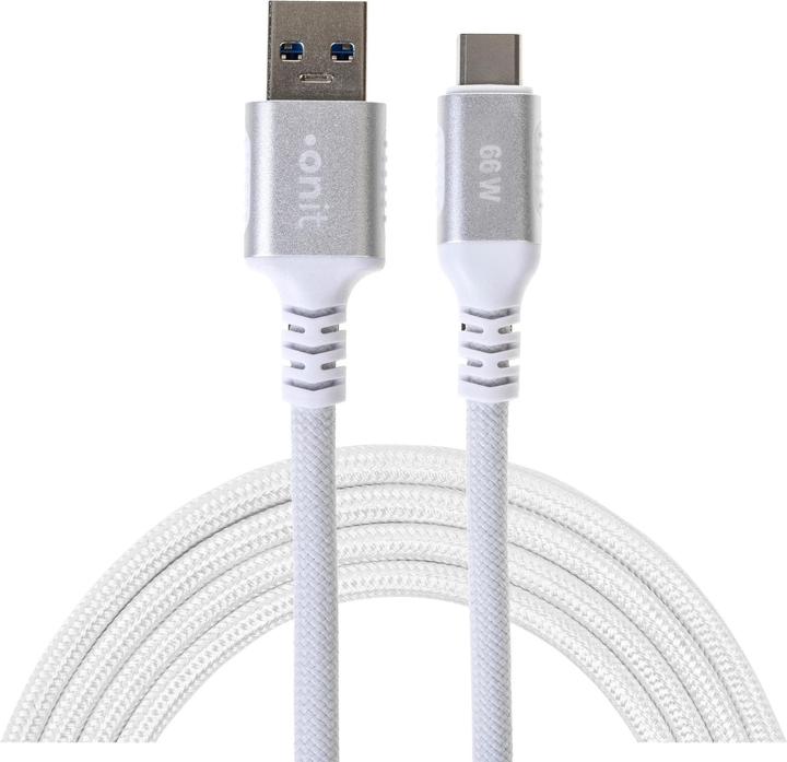 Onit USB 3.1-Kabel USB A - USB C 2 m, Weiss (2 m, USB 3.2 Gen 2, 66 W)