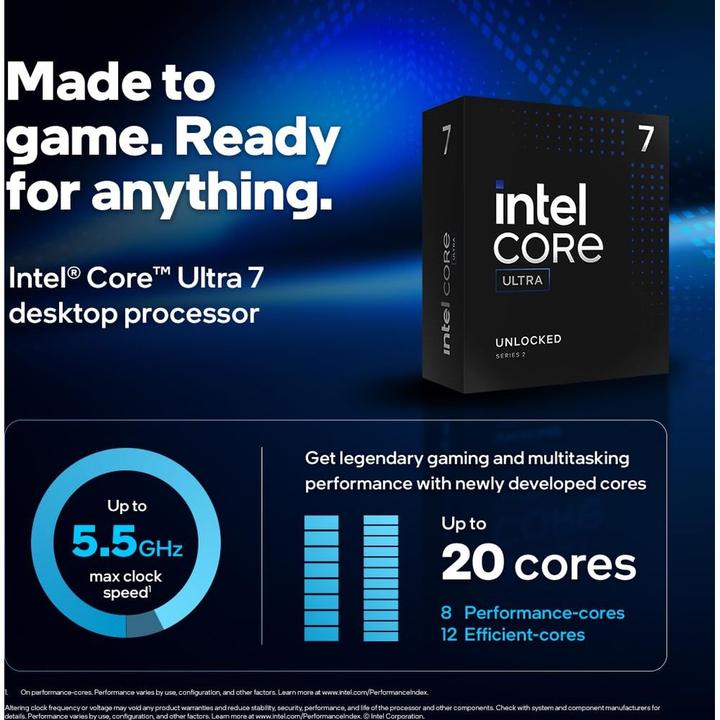 Actual product image Intel Core Ultra 7 265K (LGA 1851, 3.90 GHz, 20 -Core)