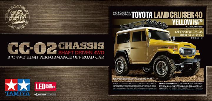 Immagine prodotto Tamiya 1/10 RC Toyota Land Cruiser 40 Corpo verniciato giallo (CC-02) (Kit)