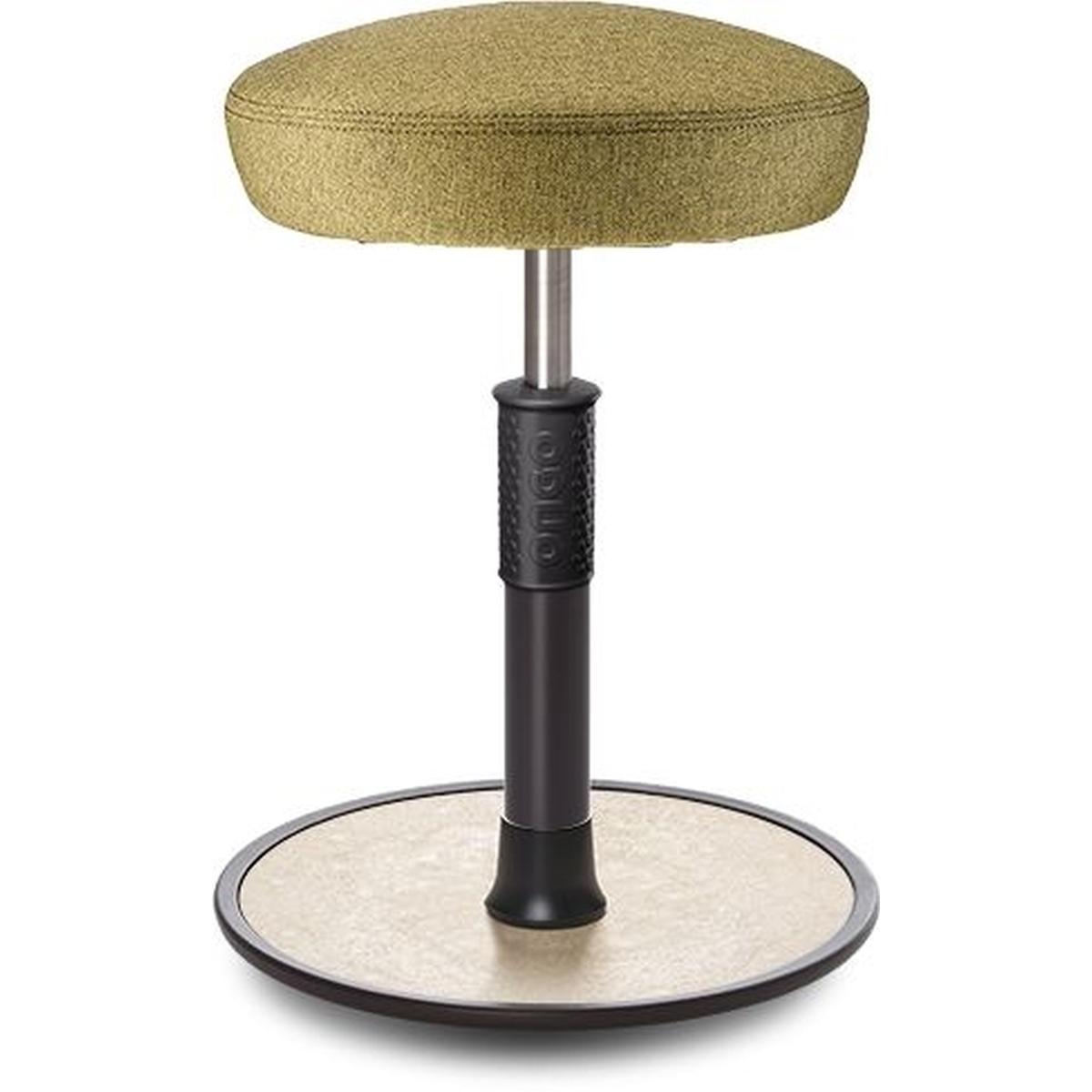 Ongo, Bürostuhl, Sitz- Stehhocker Free Regular Hutsitz Camira Rivet Senfgelb schwarz /creme