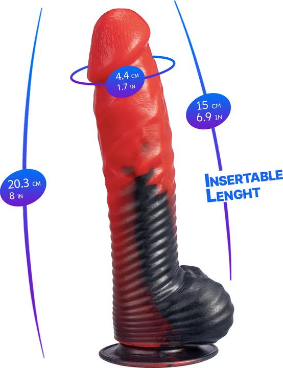 Actual product image Silexd Devil (8") - Liquid Silicone - Fantasy Collection