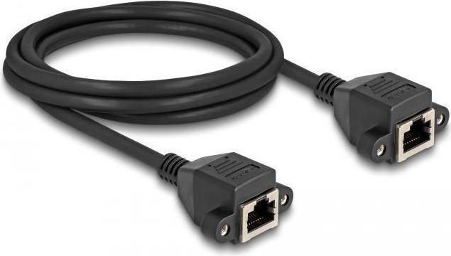 Actual product image Delock RJ50 extension cable socket to socket S/FTP 2 m black (S/FTP, 2 m)