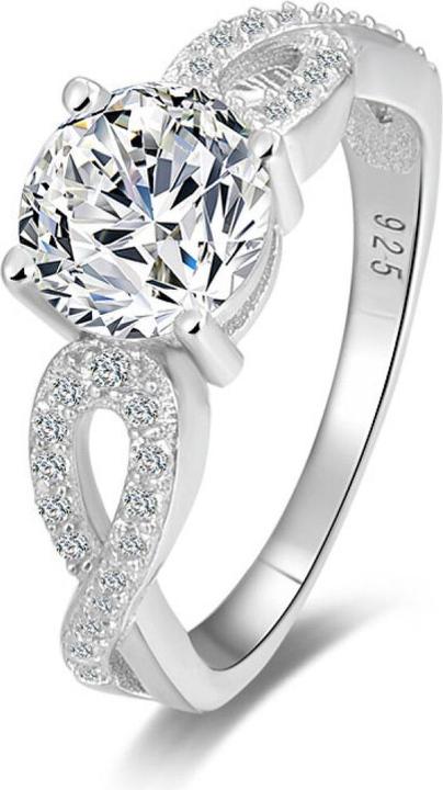 Produktbild Beneto Silver glittering ring AGG204 - Circuit: 52 mm (L) (52, 925 Silber)