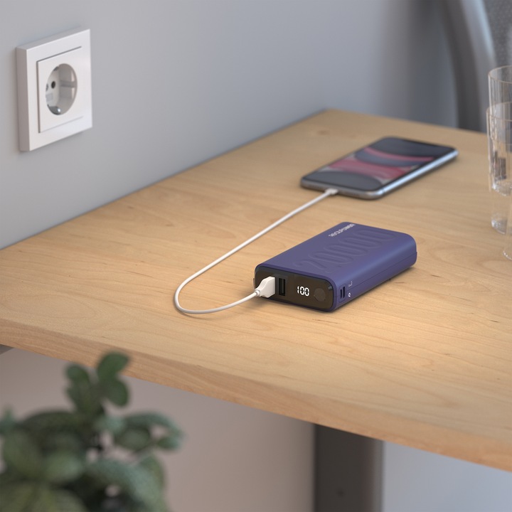 Actual product image RealPower Powerbank PB-20000 PD+ Midnight (20000 mAh, 18 W, 18 Wh)