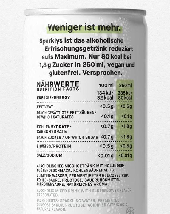 Actual product image Sparklys Elderberry (24 x 25 cl)