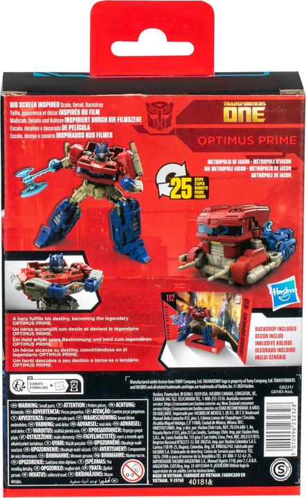 Actual product image Hasbro Transformers One Studio Series Deluxe Class Action Figure Optimus Prime 11 cm