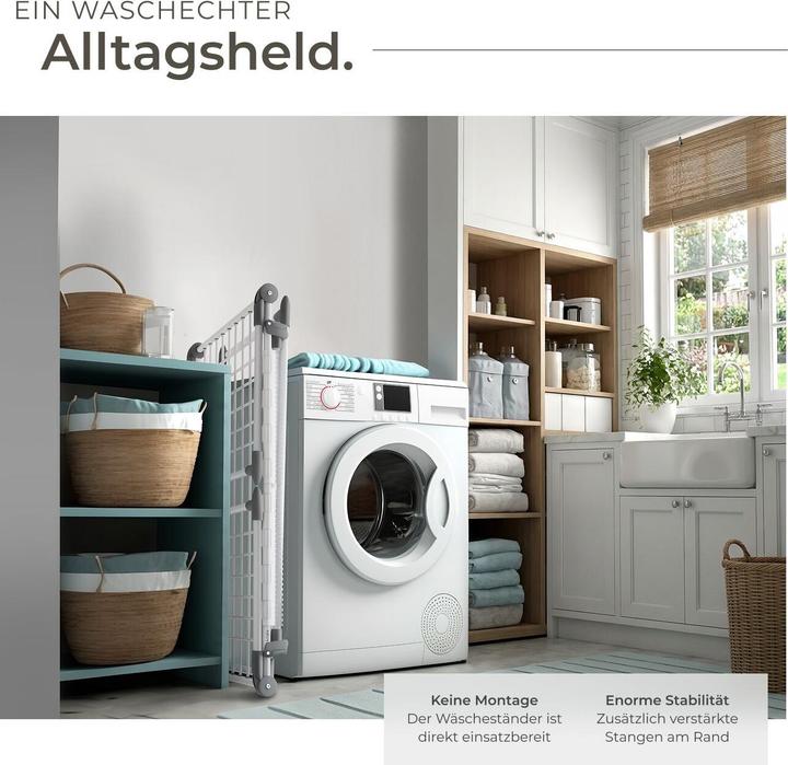 Actual product image tectake Life clothes horse (18 m)