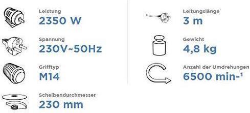 Actual product image Graphite 59G207 sander (230 mm)