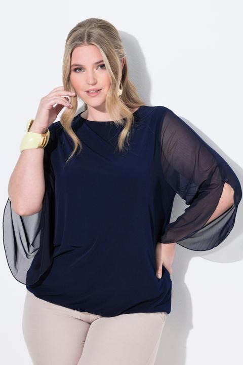 Immagine prodotto Miamoda Bluse, 3/4-Mesh-Ärmel mit Schlitz (60)