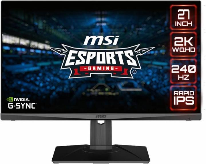 Produktbild MSI LCD ||OPTIX MAG274QRX|27"|Gaming|Panel IPS|2560x1440|16:9|240Hz|Matte|1 ms|Swivel|Pivot|Height ad (2560 x 1440 Pixel, 27.17")