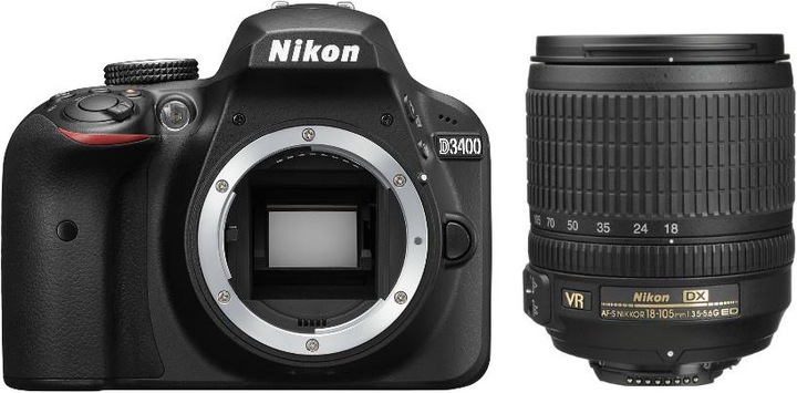 Nikon D3400 Kit incl. bag & 8GB SD card (24.20 Mpx, APS-C / DX)