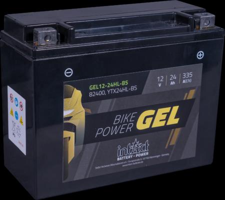 Intact GEL12-24HL-BS Bike-Power GEL 24Ah Motorcycle Battery (DIN 82400) YTX24HL-BS (12 V, 24 Ah, 335 A)