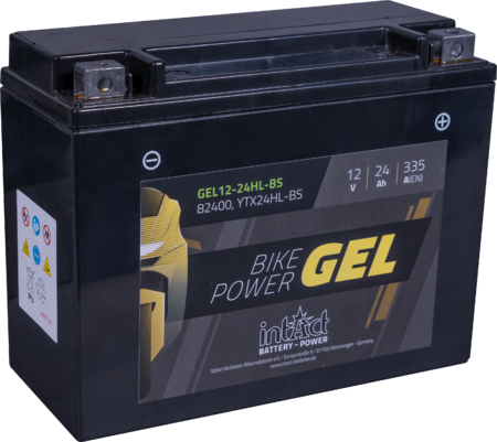 Actual product image Intact GEL12-24HL-BS Bike-Power GEL 24Ah Motorcycle Battery (DIN 82400) YTX24HL-BS (12 V, 24 Ah, 335 A)